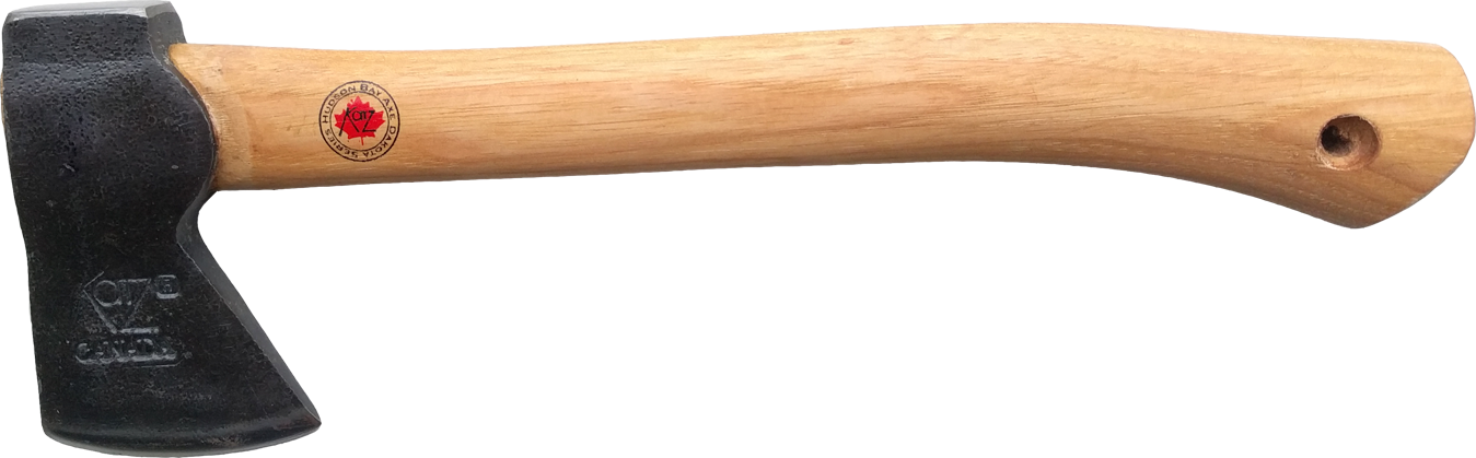 Brand Stamped Hatchetwith Wooden Handle PNG