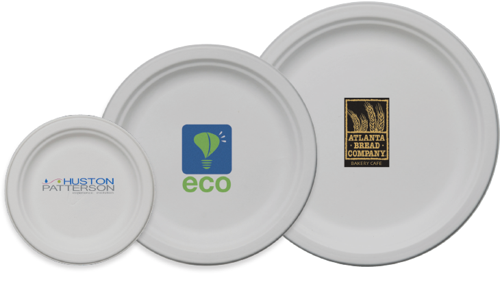 Branded Paper Plates Collection PNG