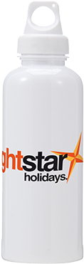 Branded White Water Bottle PNG