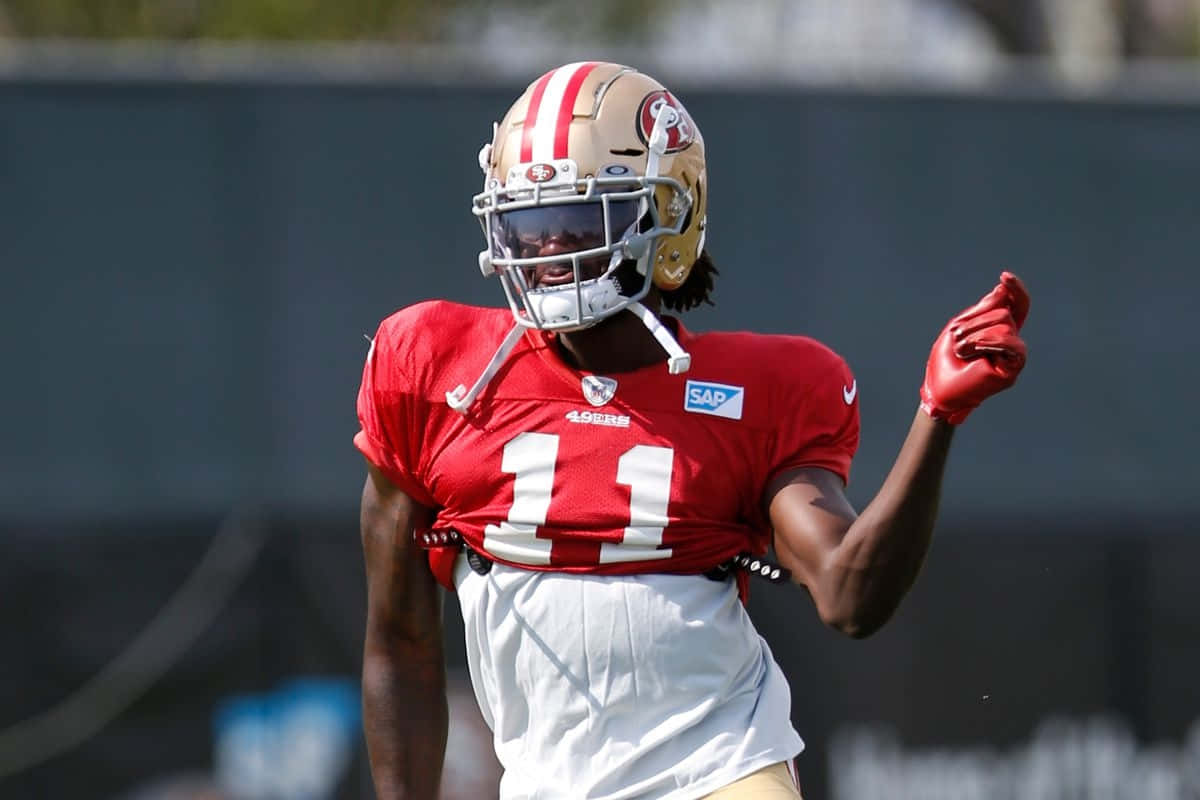 Brandon Aiyuk49ers Practice Session Wallpaper