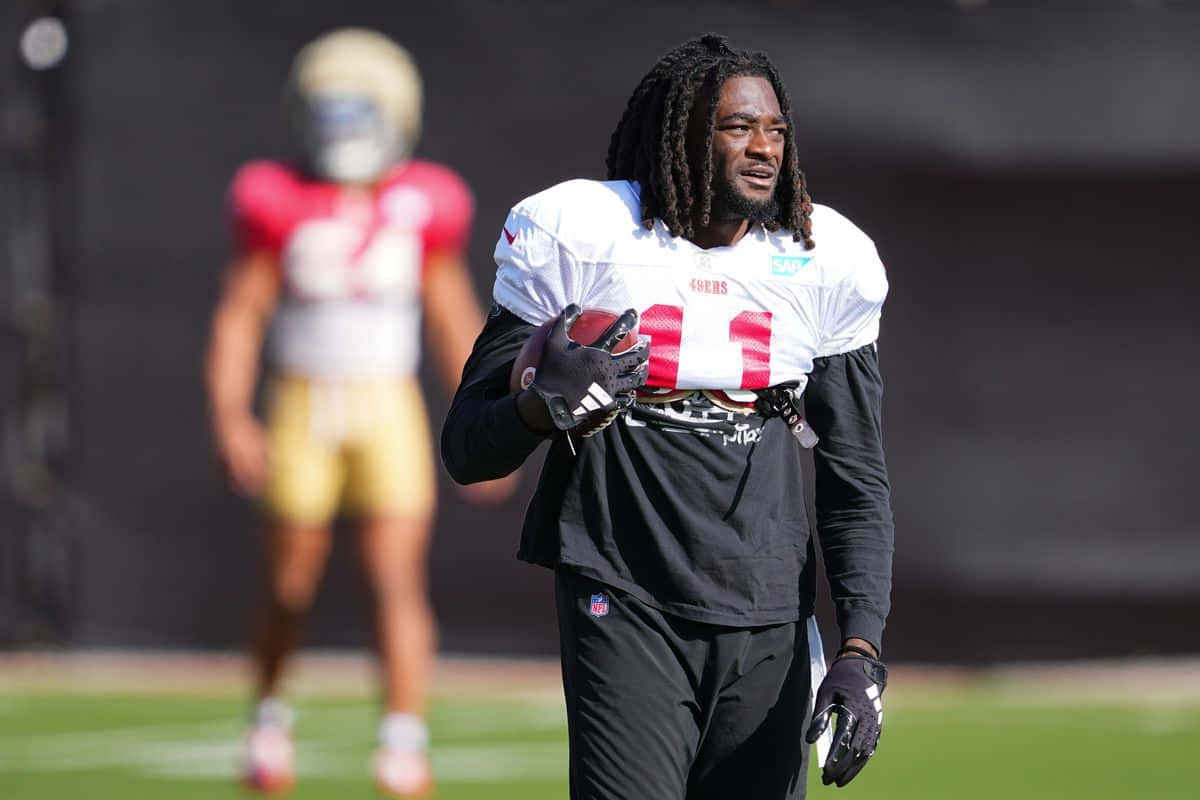 Brandon Aiyuk 49ers Oefensessie Achtergrond