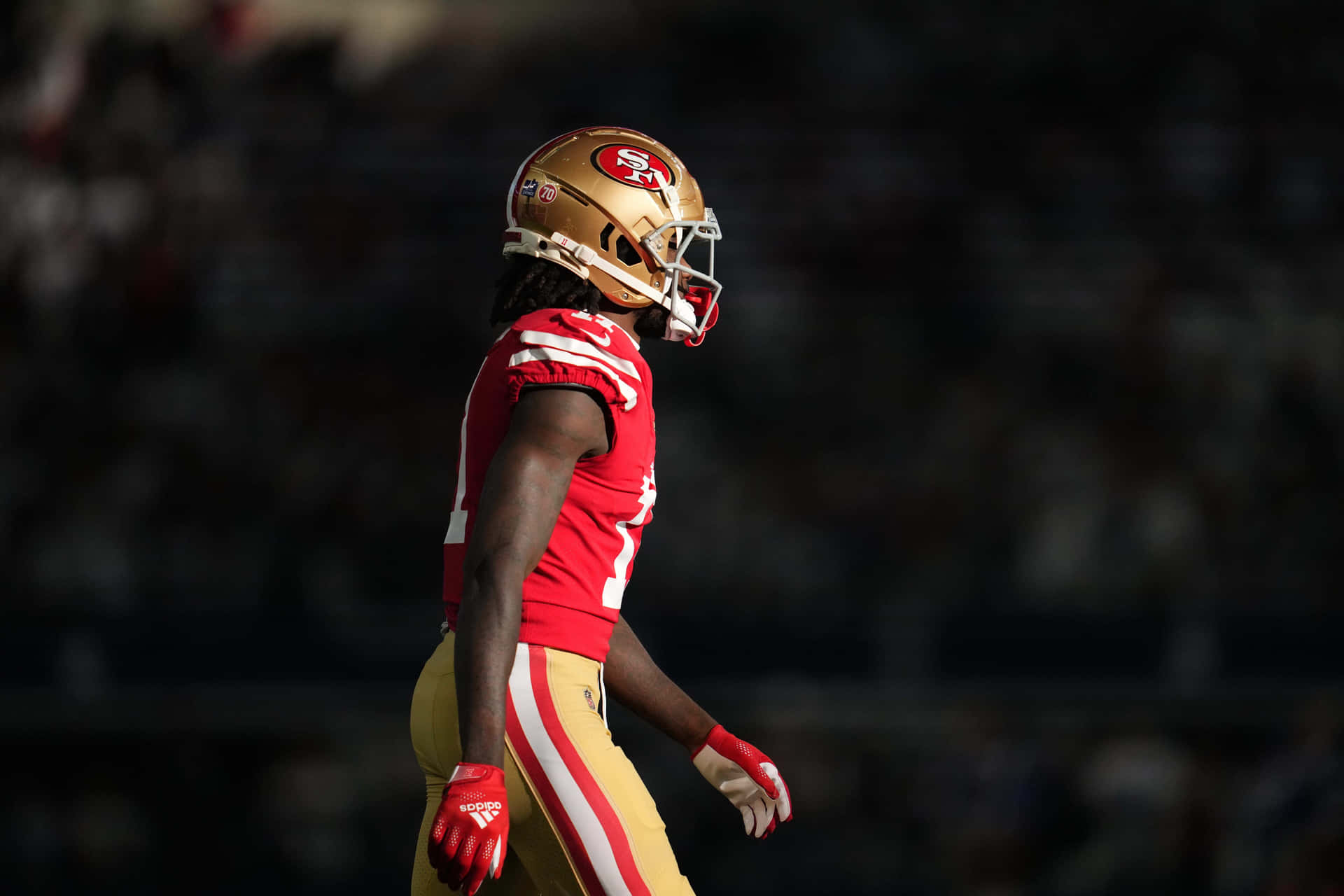 Brandon Aiyukin Action49ers Uniform Wallpaper