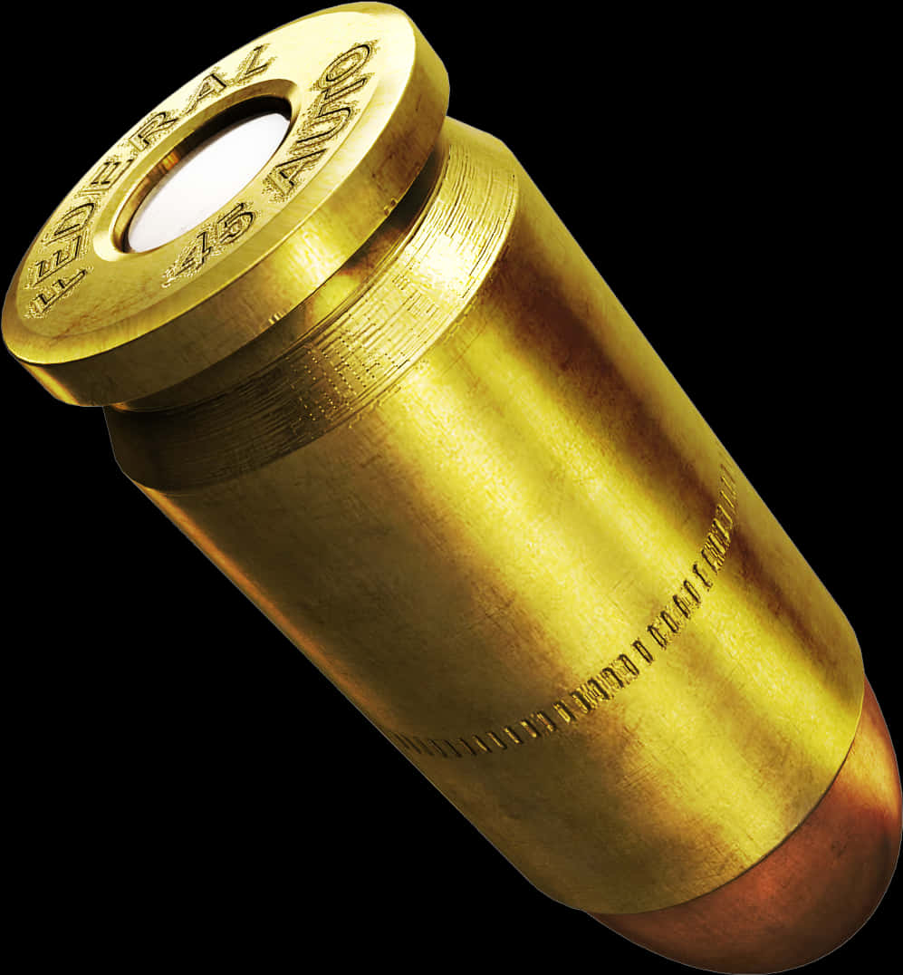 Brass Bullet Casing45 Auto PNG