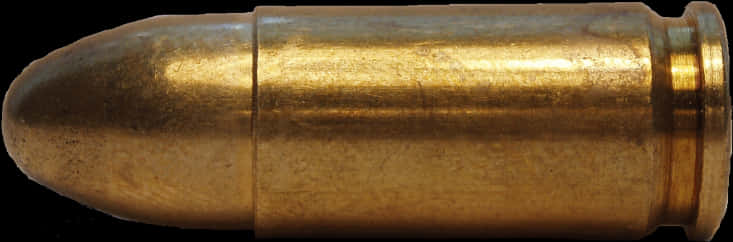 Brass Bullet Isolatedon Black PNG