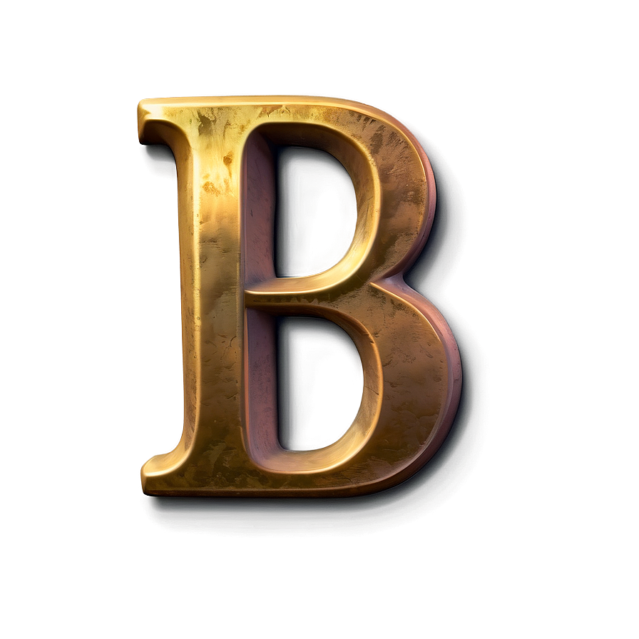 Download Brass Letter B Effect Png Cal | Wallpapers.com