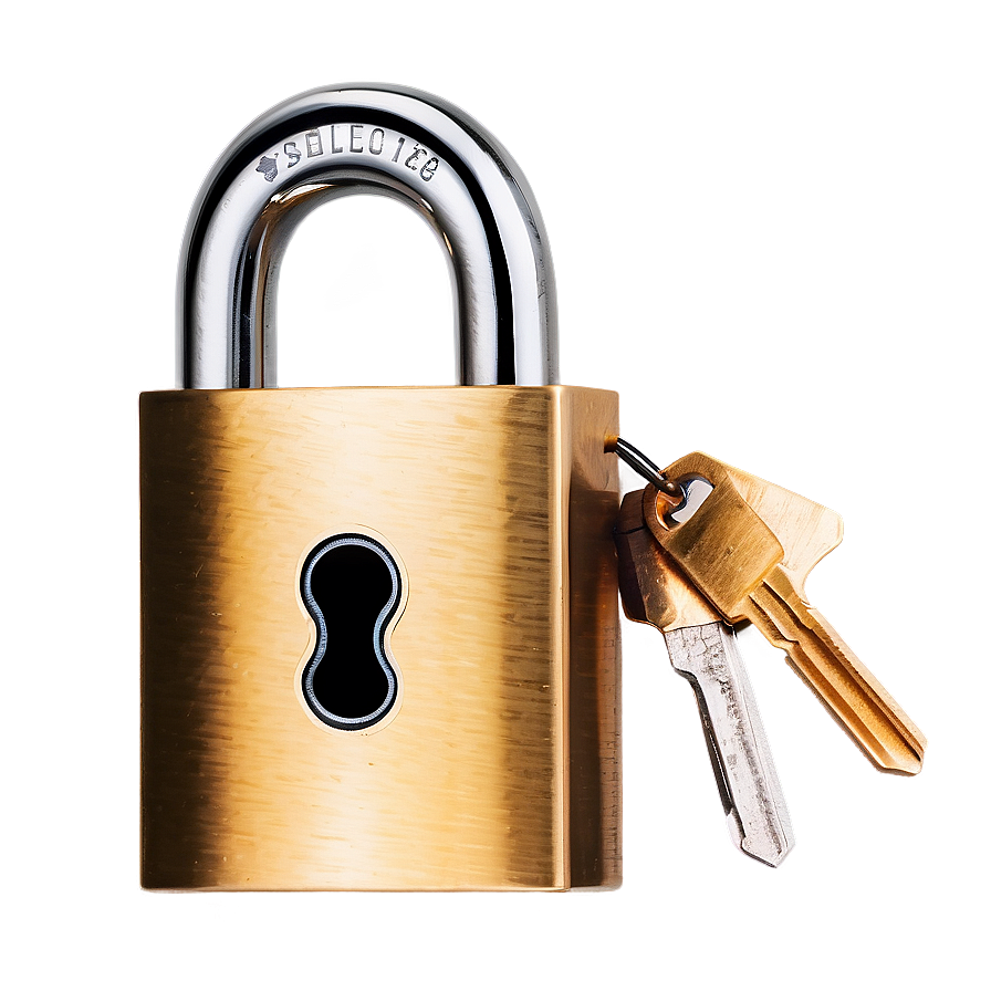 Brass Padlock Png Mky29 PNG