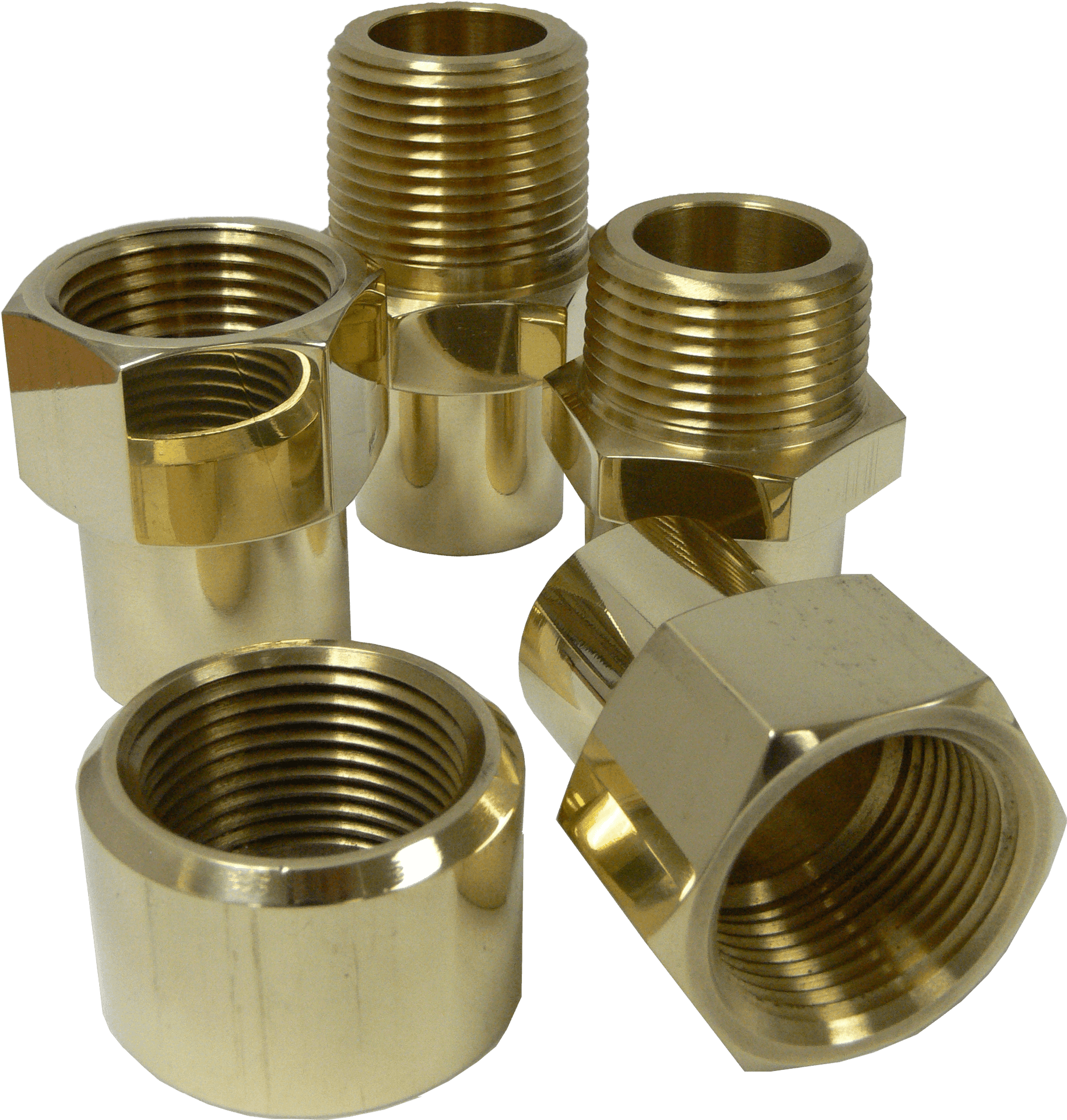 Brass Pipe Fittings Assortment PNG