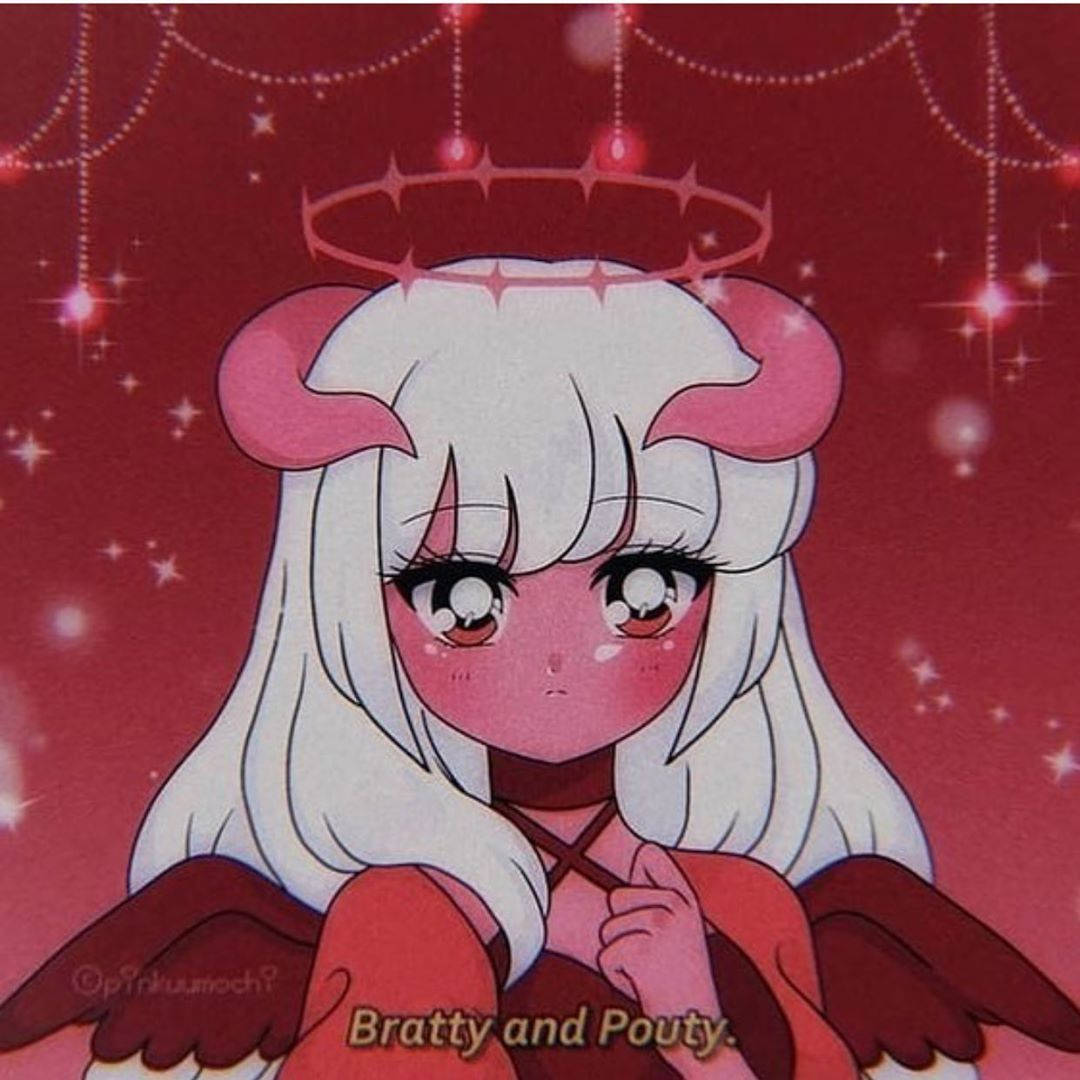 Bratty And Pouty Devil Girl Anime Discord Pfp Wallpaper