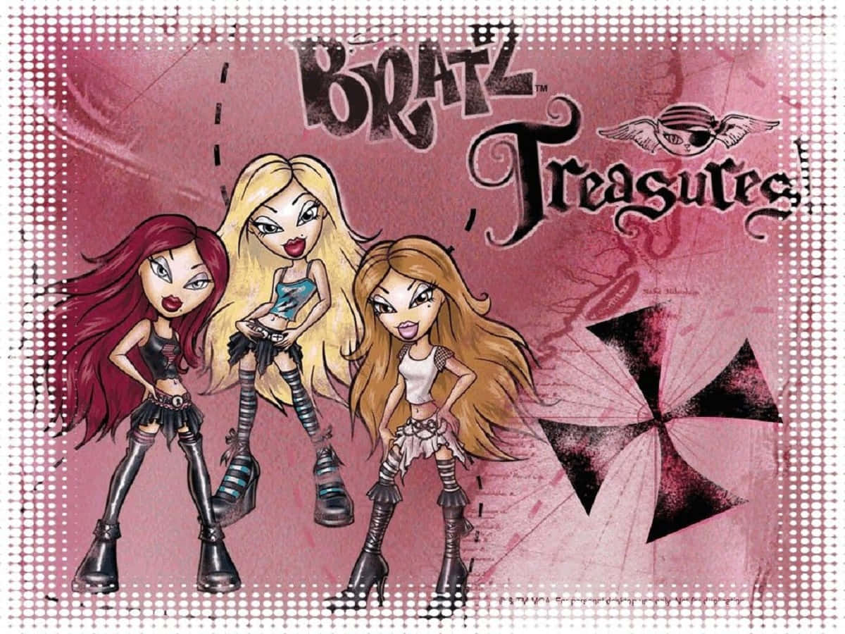 Bratz Dolls Posing in a Colorful Studio