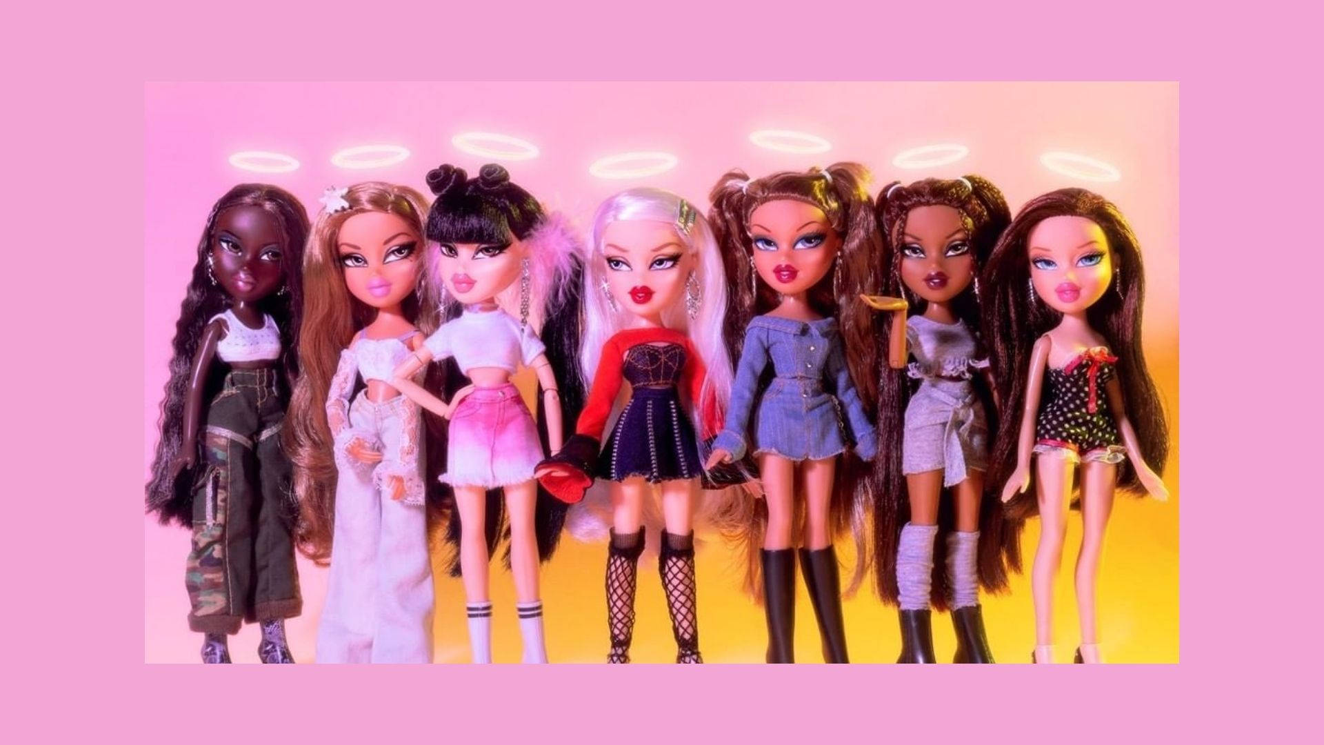 Bratz Aesthetic Doll Models With Halo Wallpaper