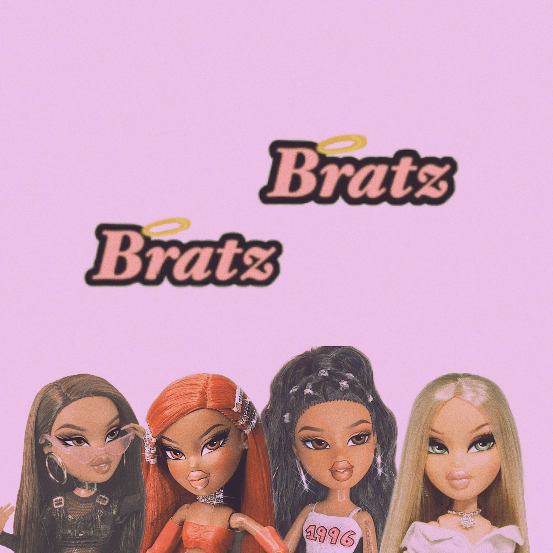 Bratz Aesthetic Squad In Pink Wallpaper