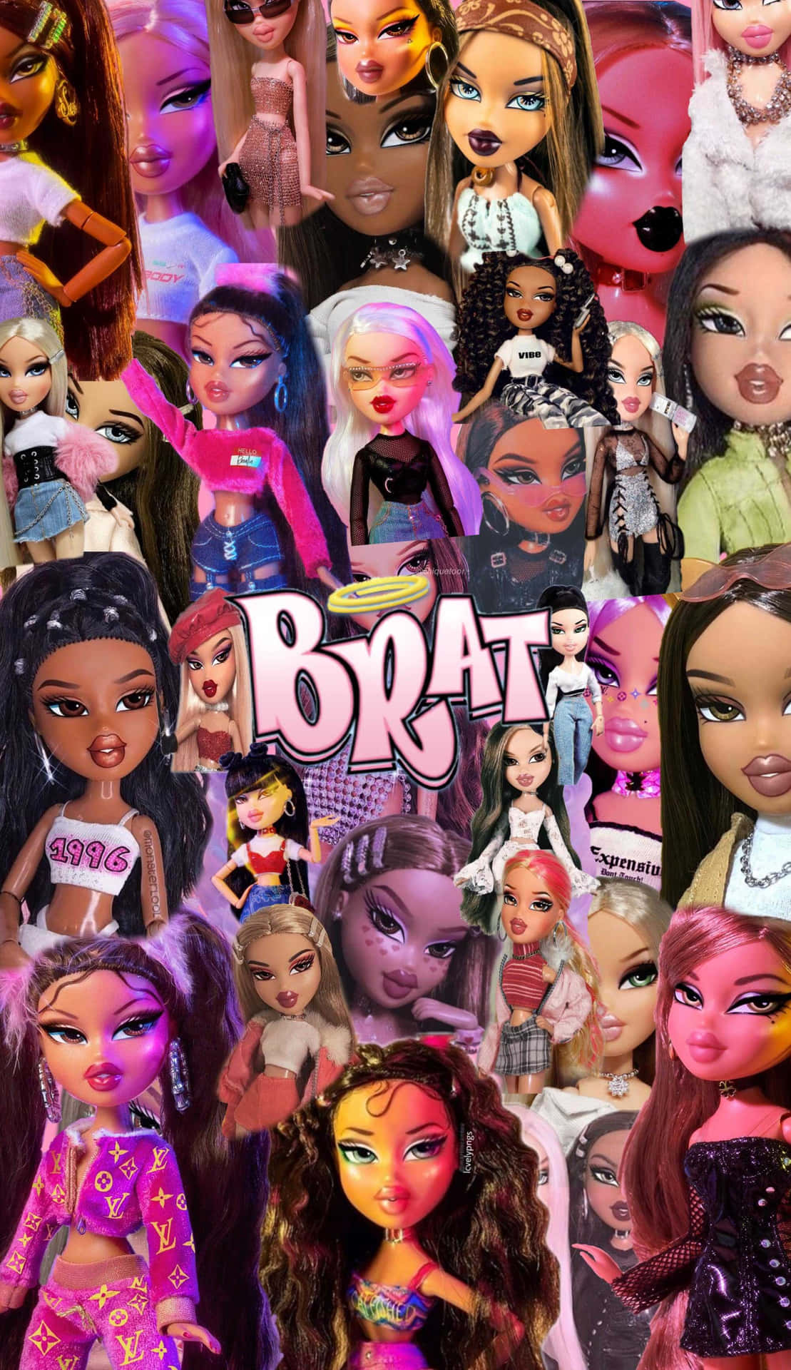 Download Aesthetic Bratz Doll Collage Wallpaper
