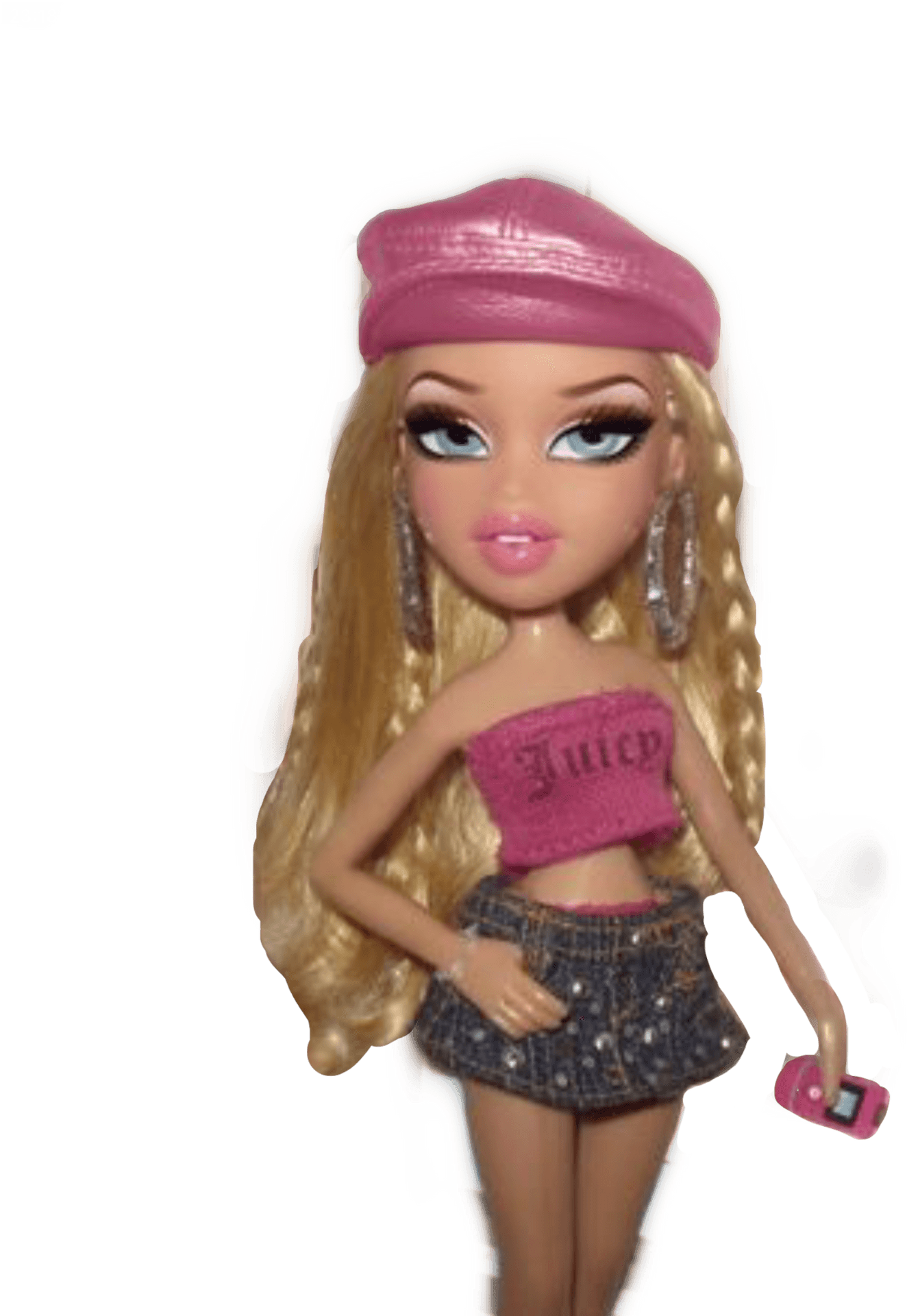 Download Bratz Dollin Pinkand Denim Outfit | Wallpapers.com