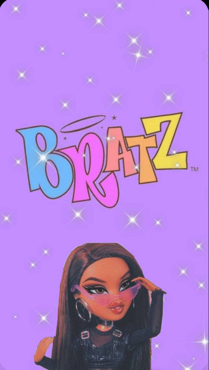 Bratz Dolls Black Hair Purple Wallpaper