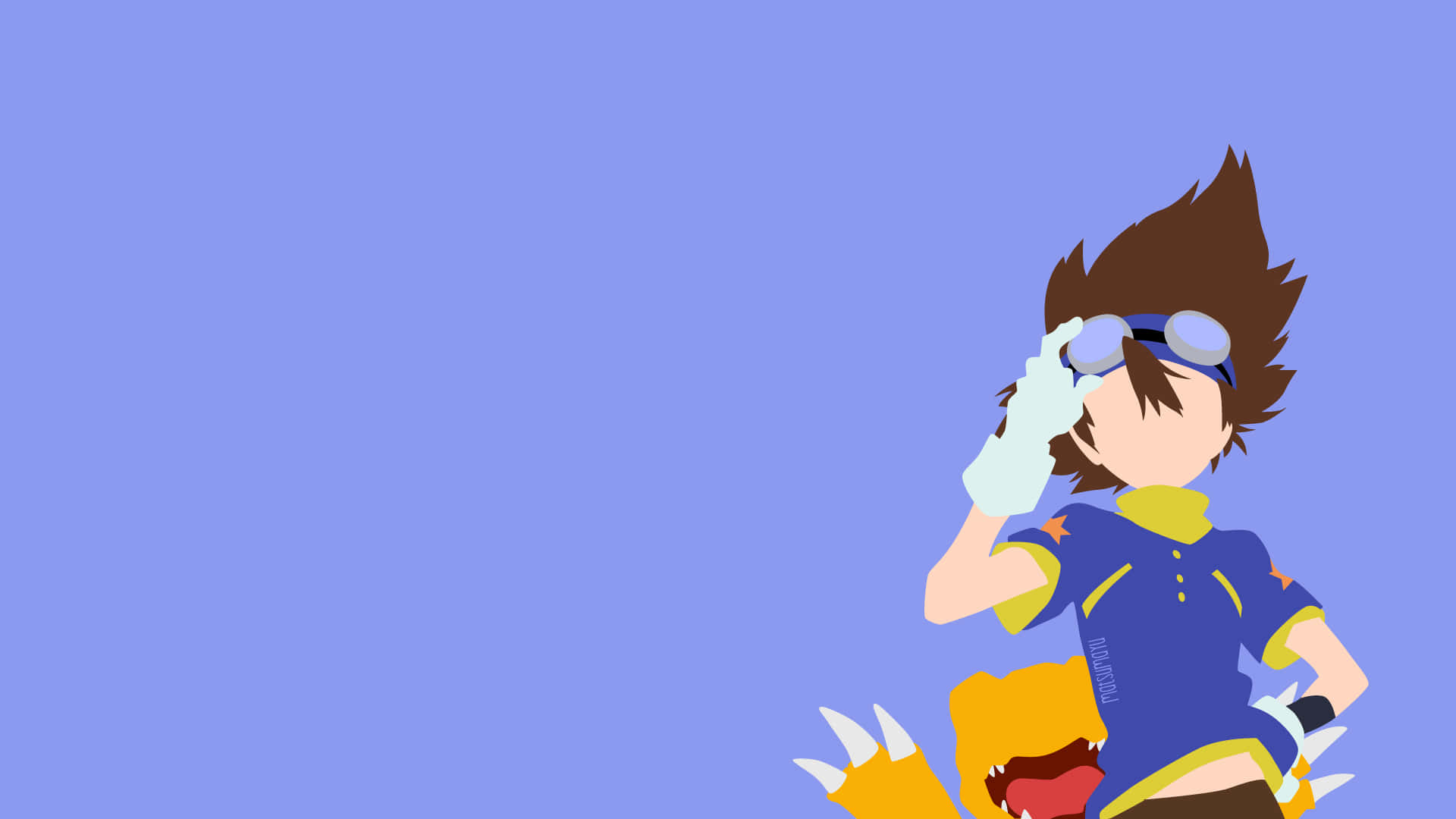 Brave And Determined - Taichi Kamiya From Digimon Adventure Wallpaper