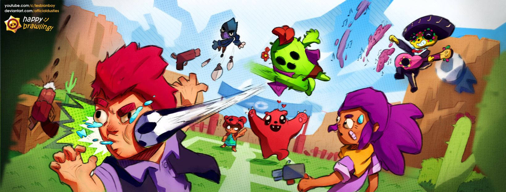 The High-Stakes Fight of the Brawl Stars Brawlers! Wallpaper