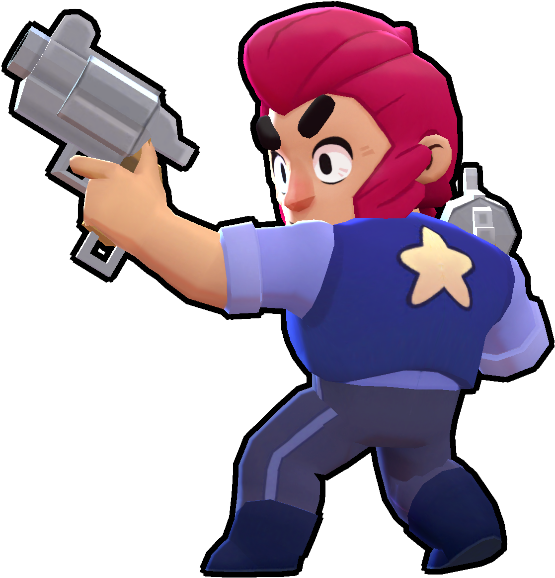 Brawl Stars Character Colt Action Pose PNG