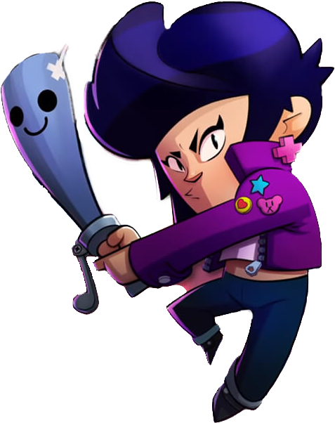 Brawl Stars Character With Bat PNG
