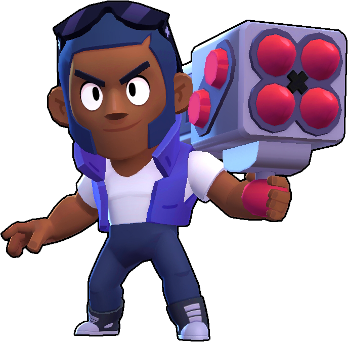 Brawl Stars Characterwith Blaster PNG