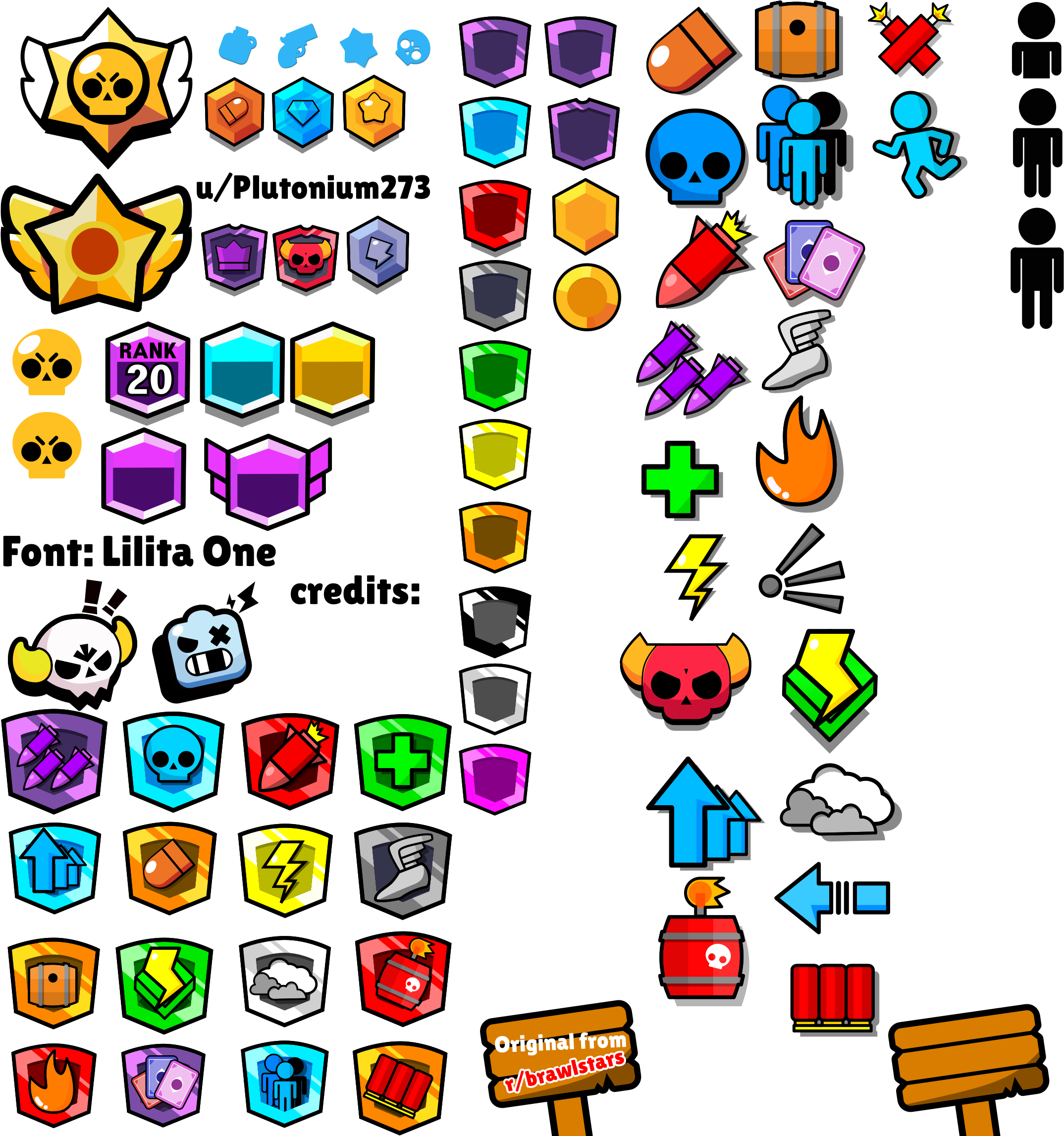 Brawl Stars Icon Collection PNG