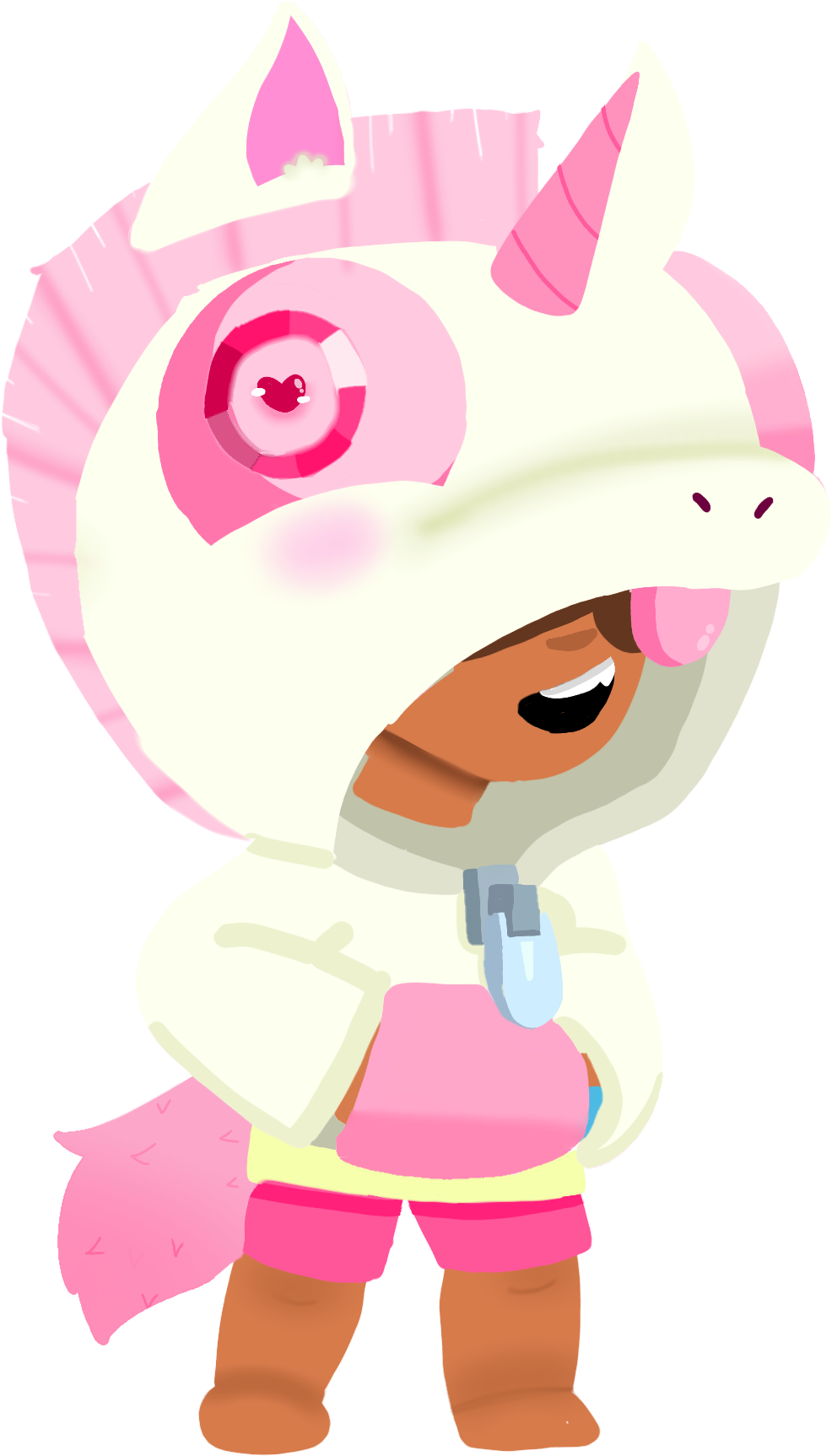 Brawl Stars Unicorn Costume Character PNG