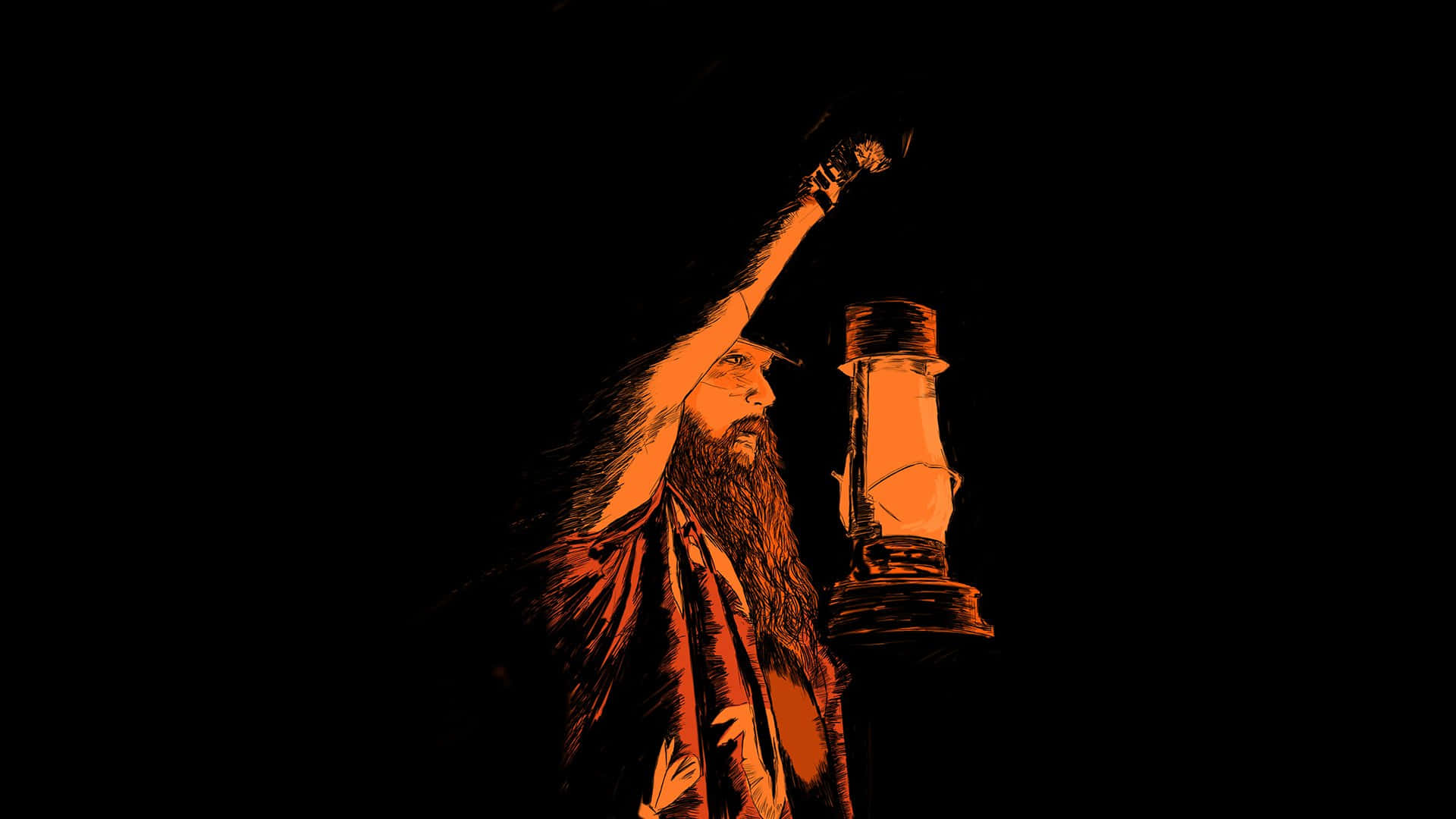 Bray Wyatt Lamp Dark Aesthetic Photography Wallpaper