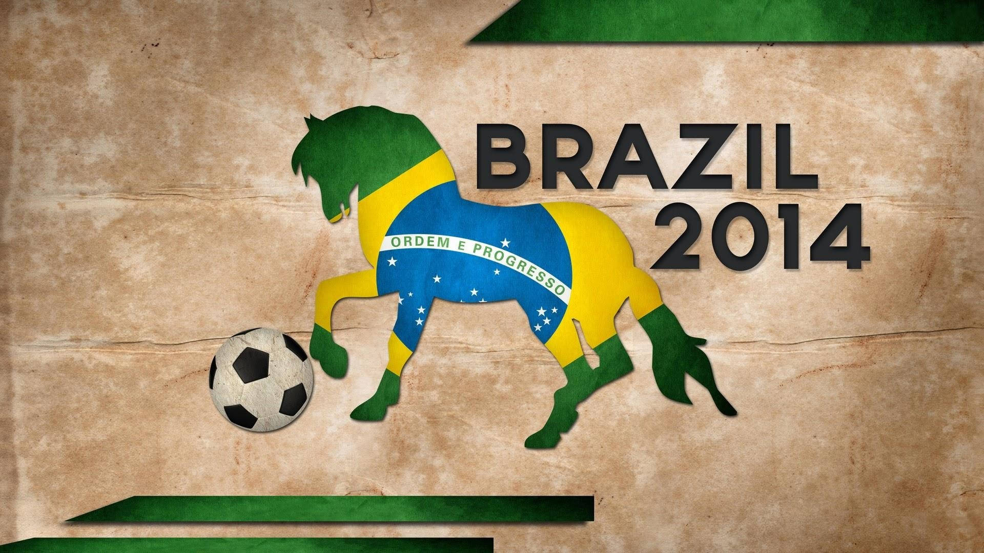 Brazil Flag In Horse Kicking Wallpaper