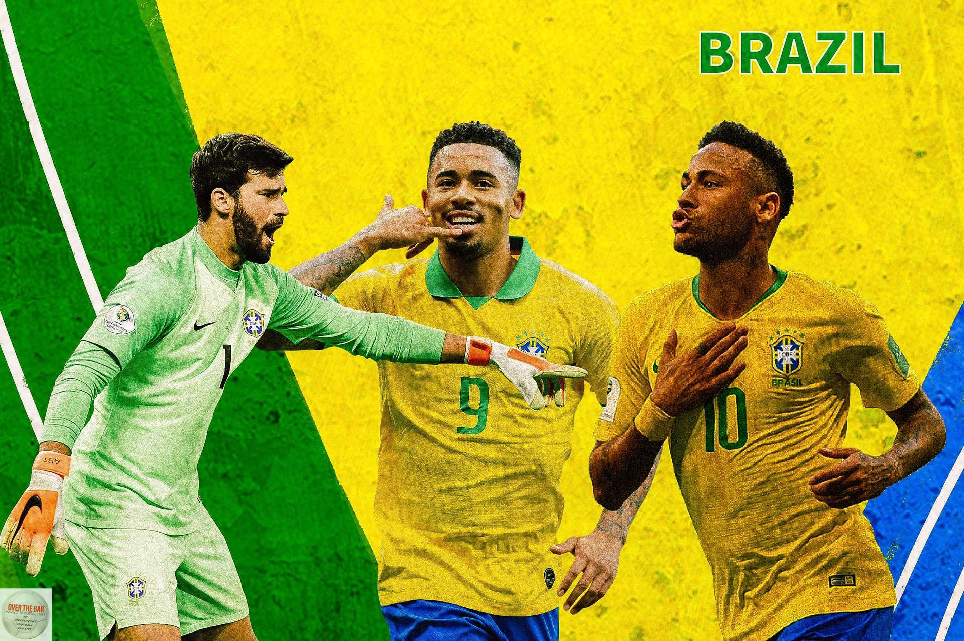 Brazil National Football Team Alisson, Richarlison, Neymar Wallpaper