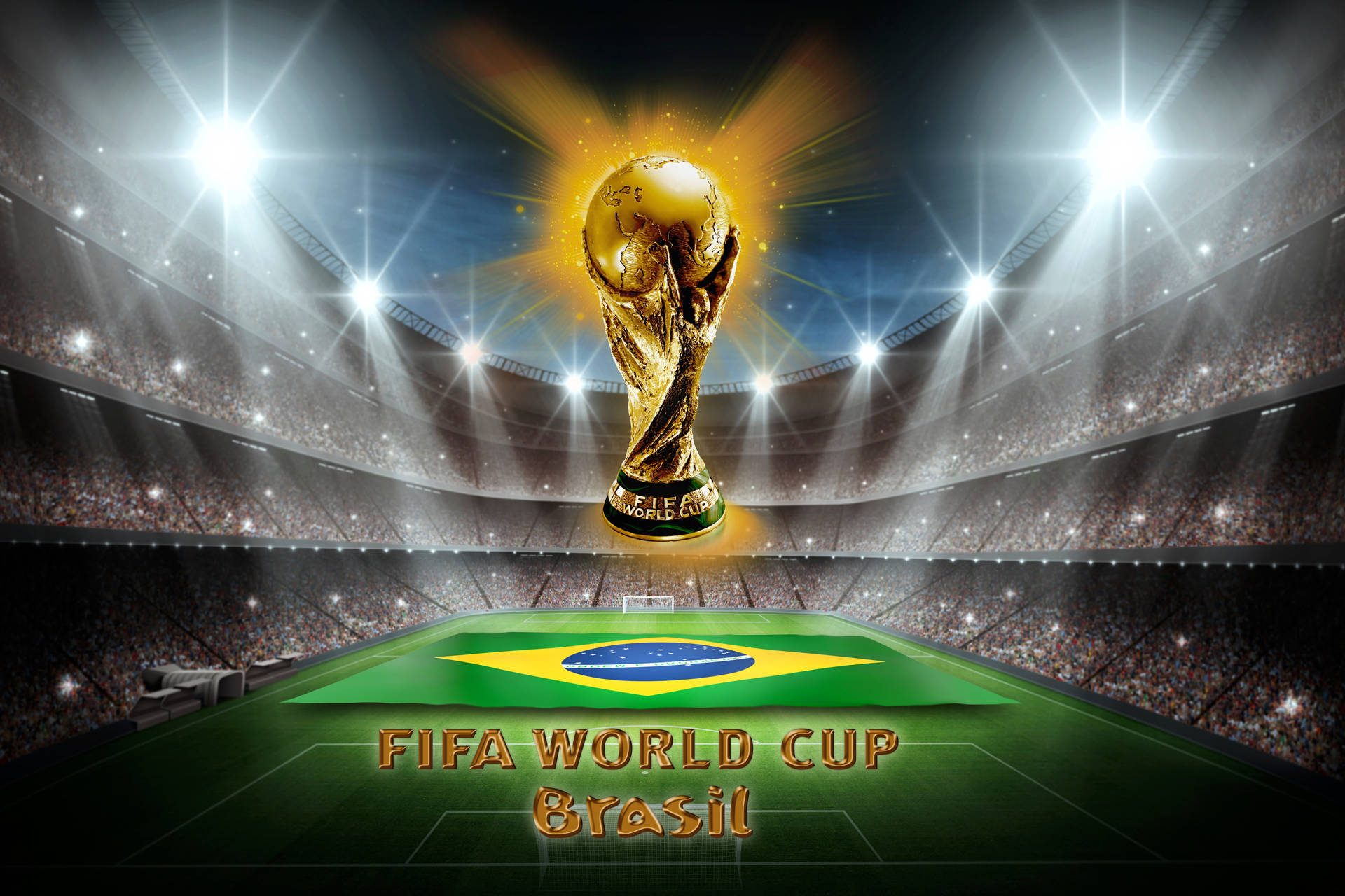 Brazil National Football Team Fifa World Cup Trophy Wallpaper