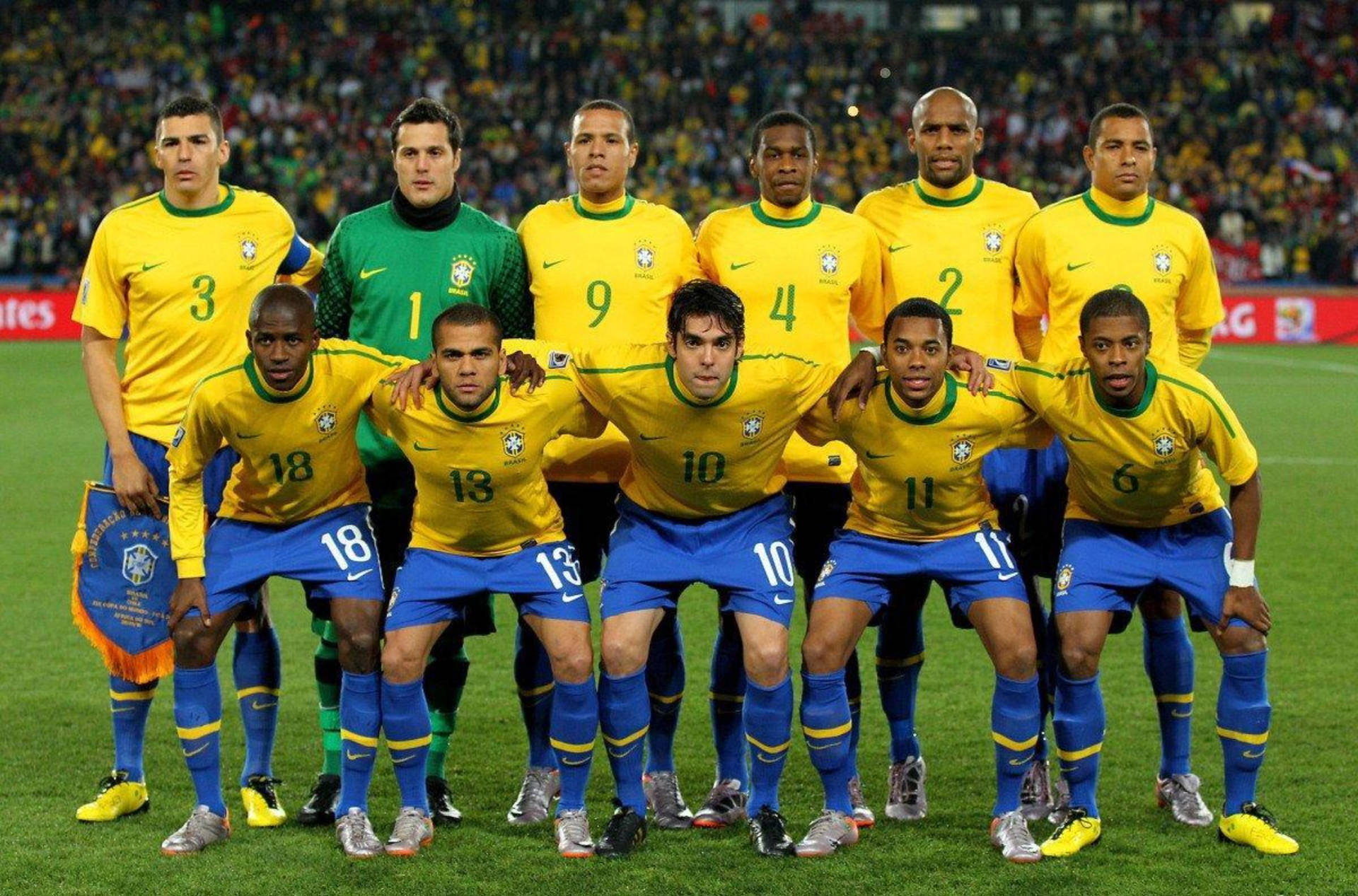 Brazil National Football Team Group Photo Wallpaper