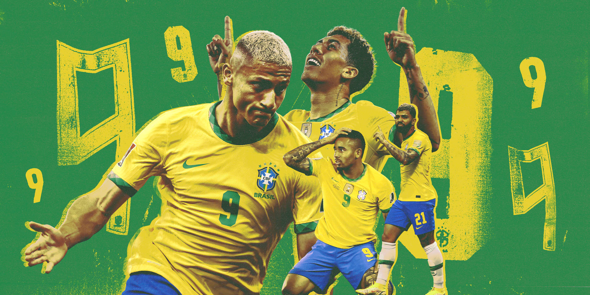 Download Brazil National Football Team Number 9 Players Wallpaper |  