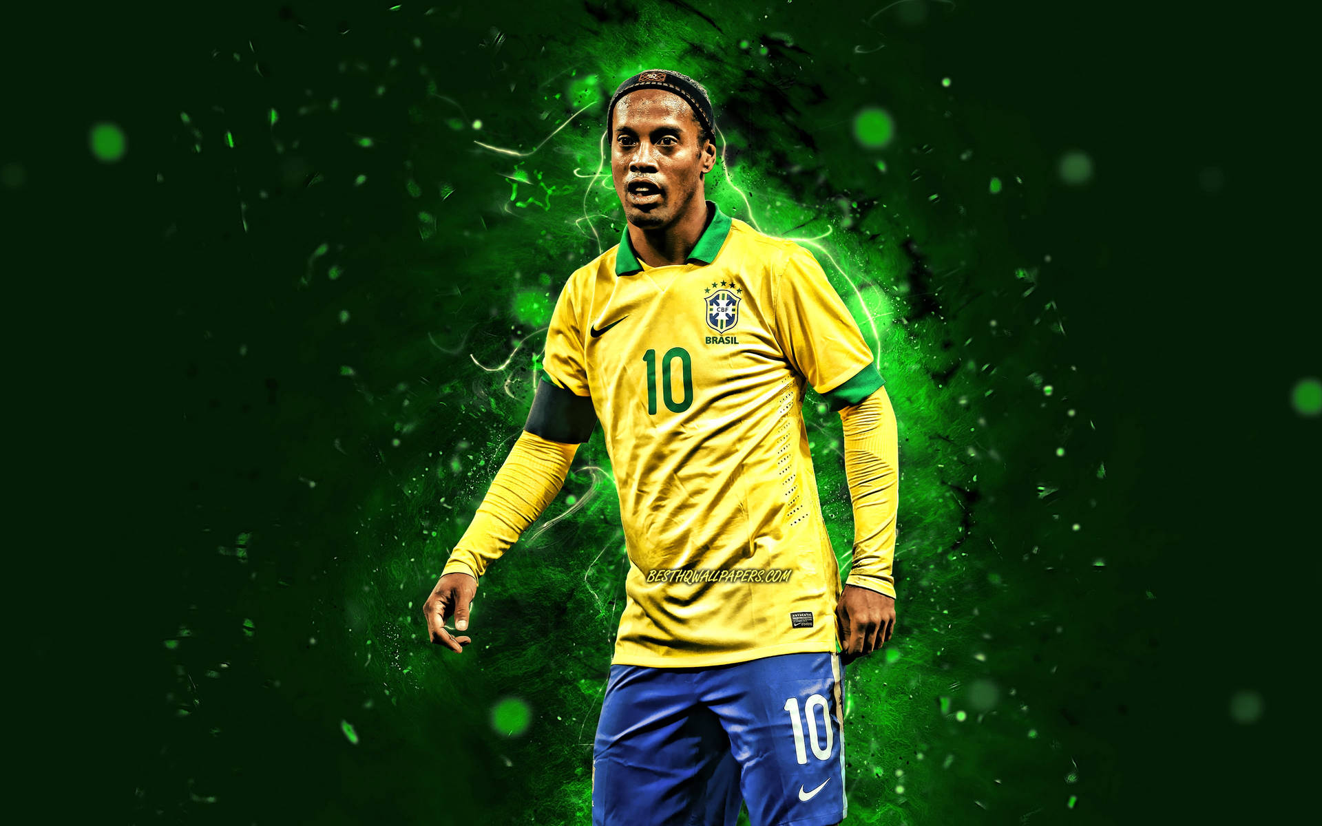 Brazil National Football Team Ronaldinho #10 Wallpaper