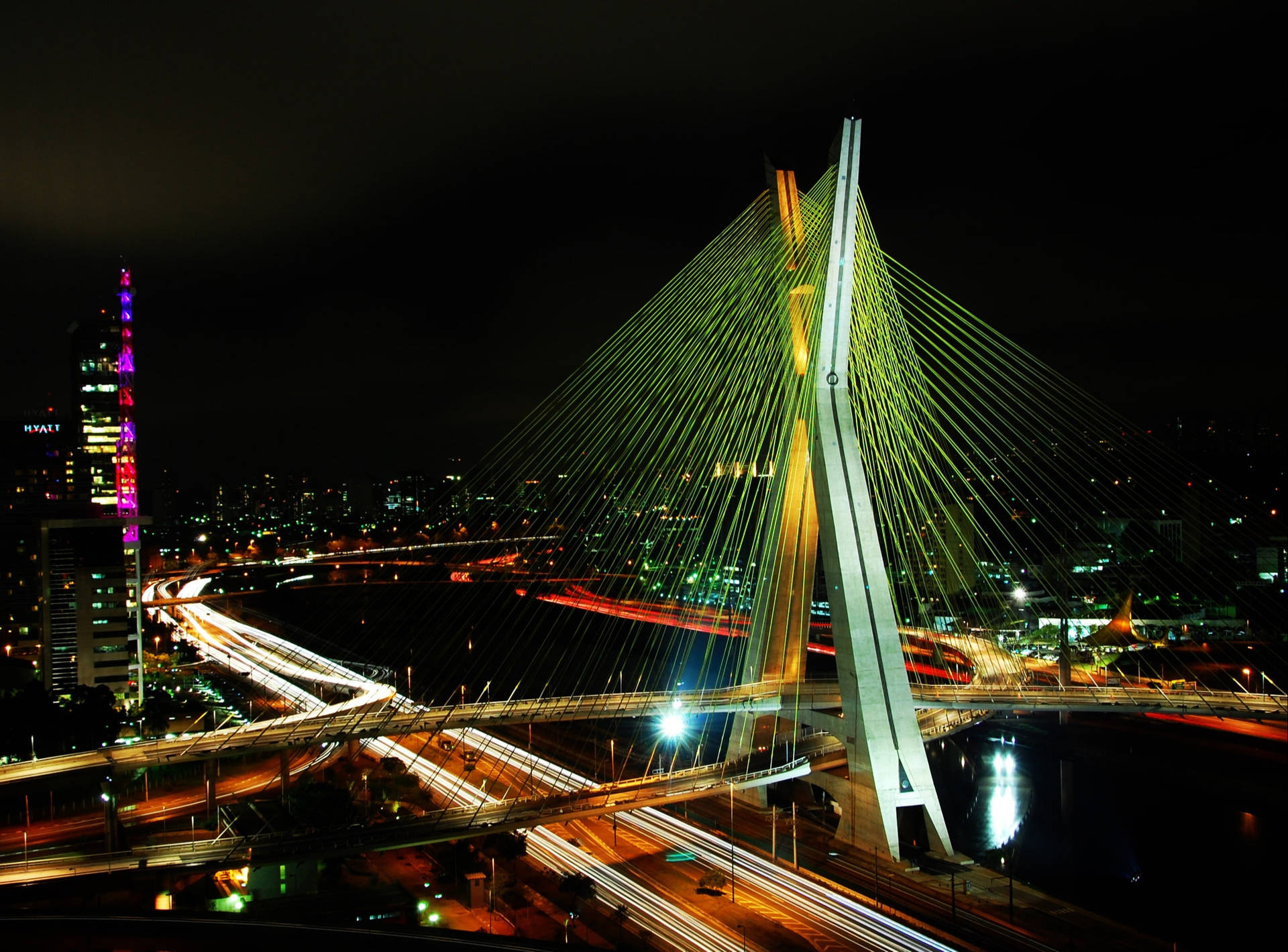Brasil Ponte Estaiada Papel de Parede