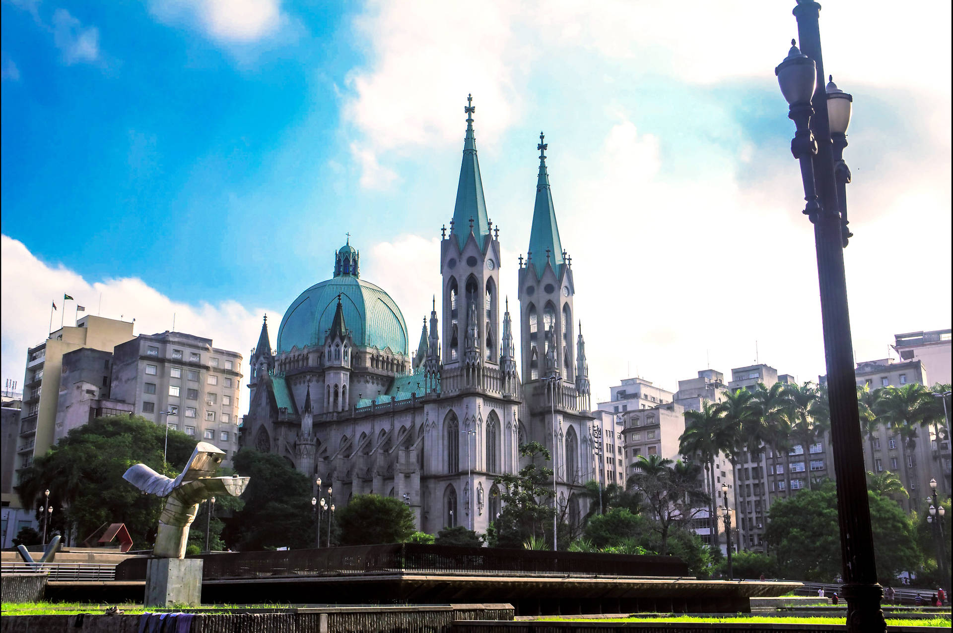 Brasile Cattedrale Di San Paolo Sfondo