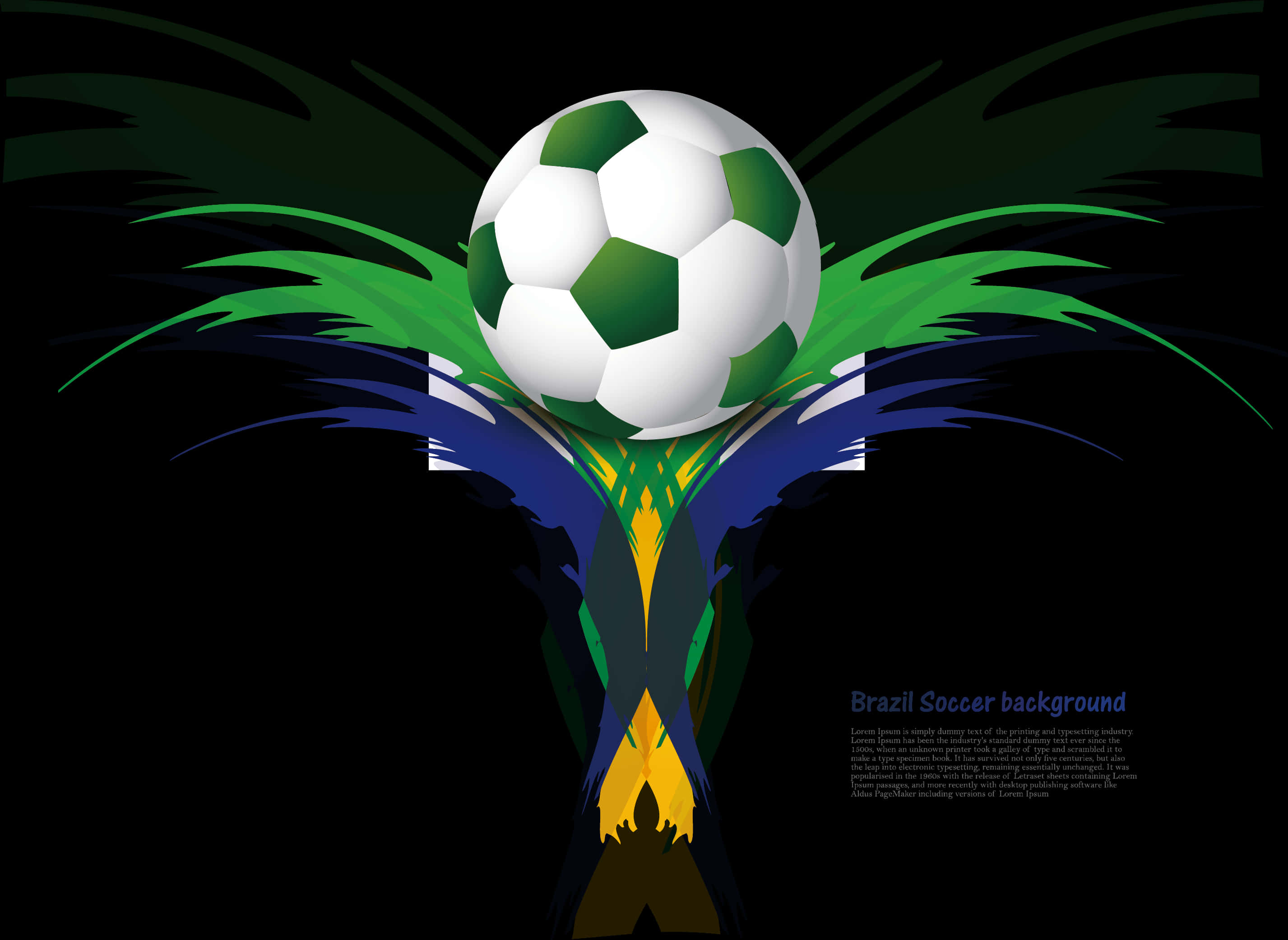 Brazil Soccer Background Illustration PNG