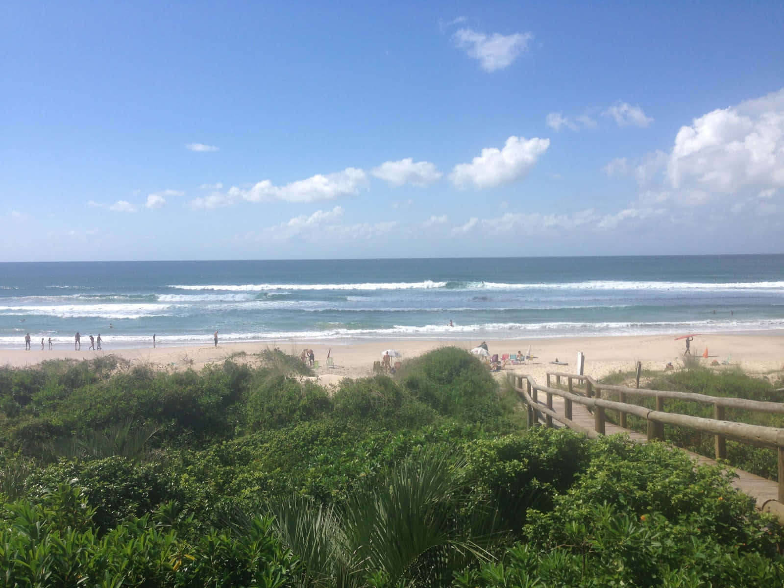 Zonovergoten Dag Op Een Prachtig Braziliaans Strand Achtergrond