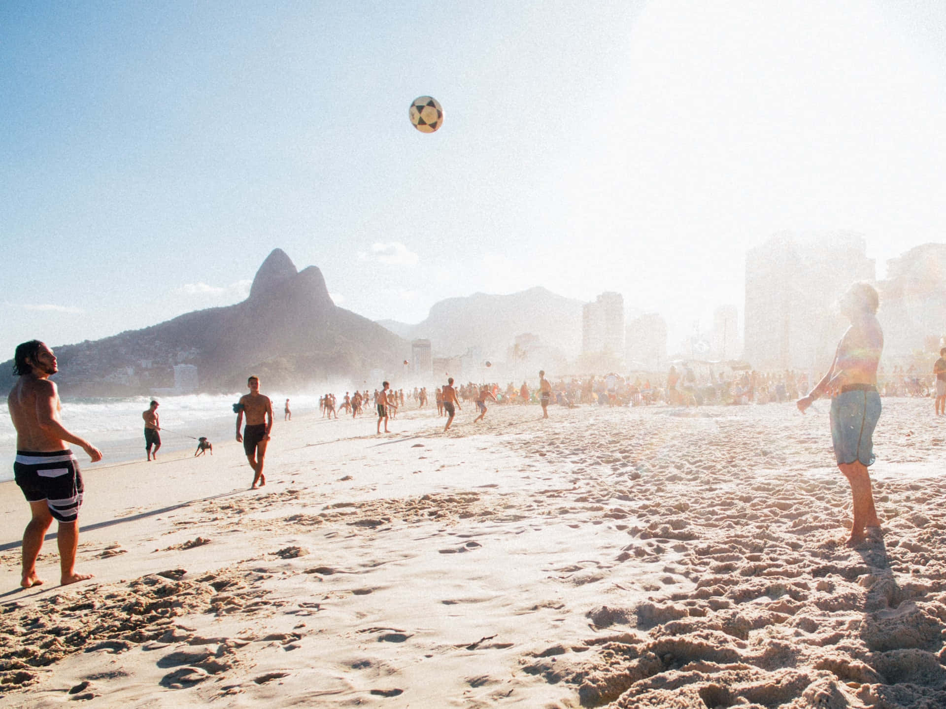 Sun-soaked Brazilian Beach Paradise Wallpaper