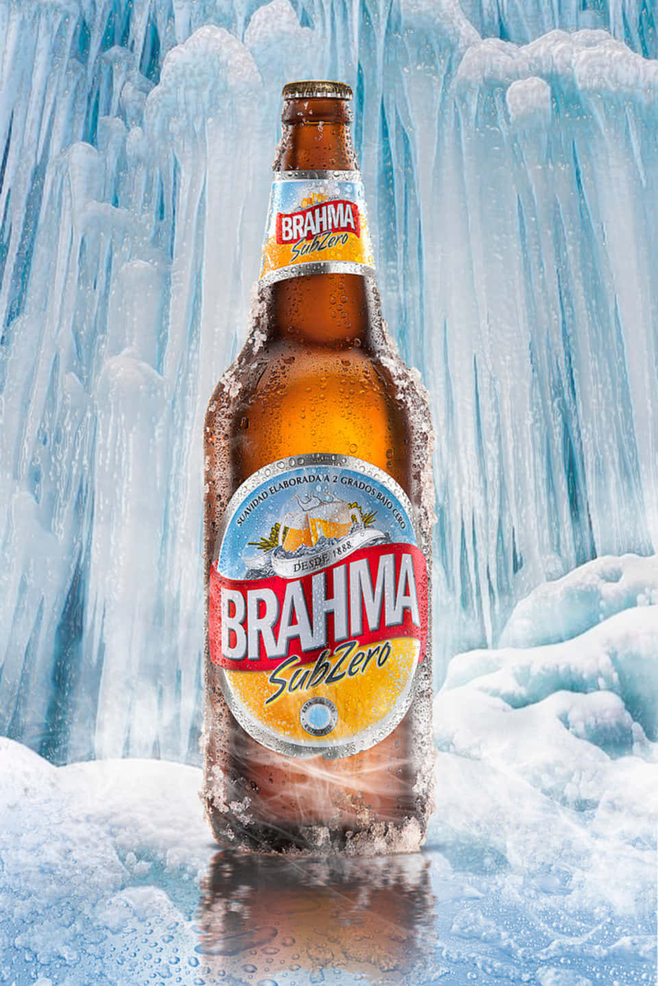 Brazilian Brahma Sub Zero Beer Variant Wallpaper