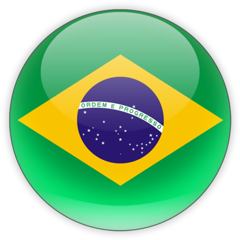 Brazilian Flag Button PNG