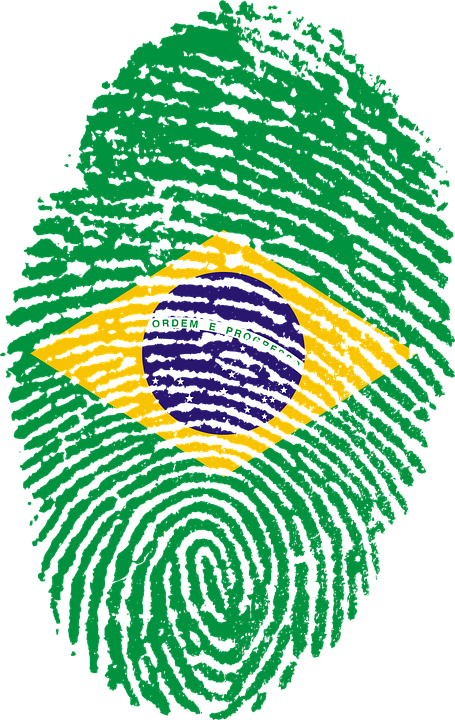 Brazilian Flag Fingerprint PNG