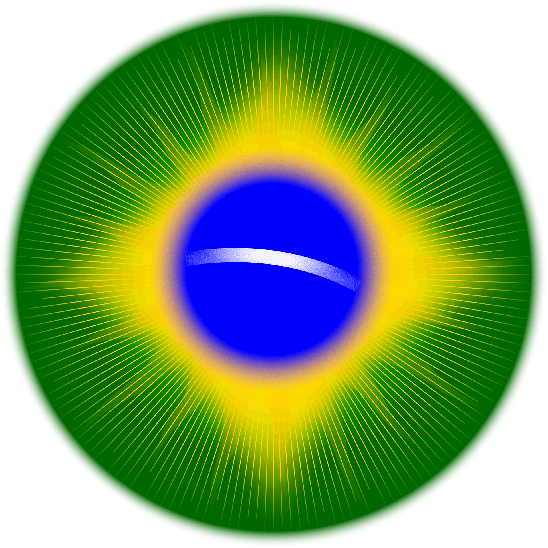 Brazilian Flag Stylized Graphic PNG
