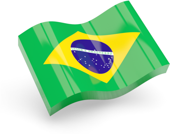 Brazilian Flag Waving PNG