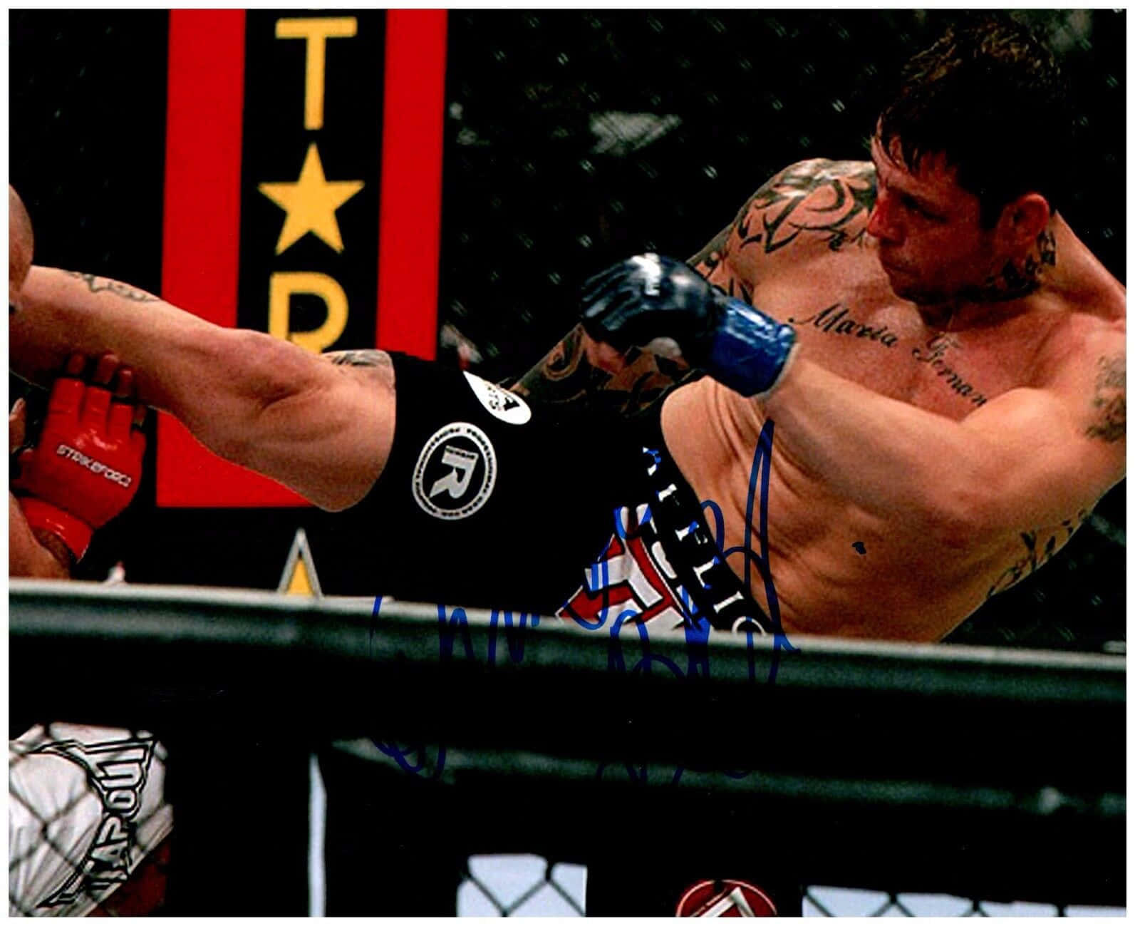 Brasiliansk Mixed Martial Arts atlet Renato Sobral 2010 Strikeforce Kamp Autografi Wallpaper