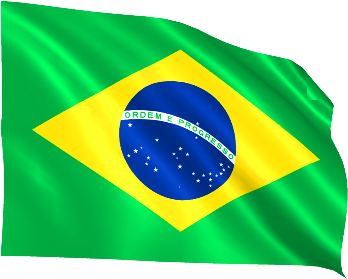 Brazilian National Flag Waving PNG