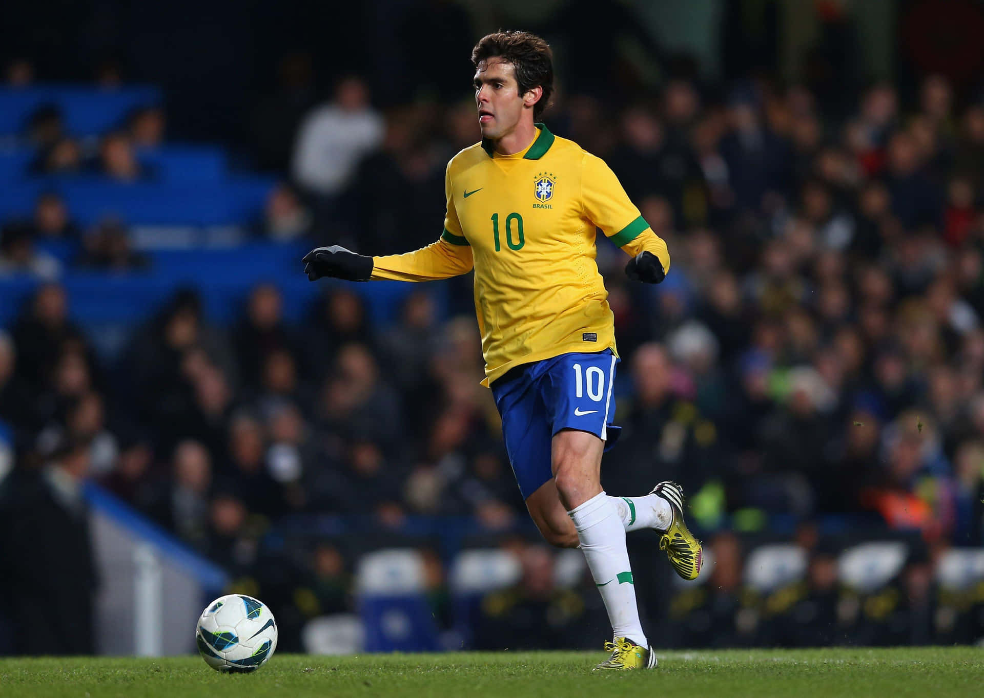 Brazilian Soccer Player Number10 Action Shot Wallpaper