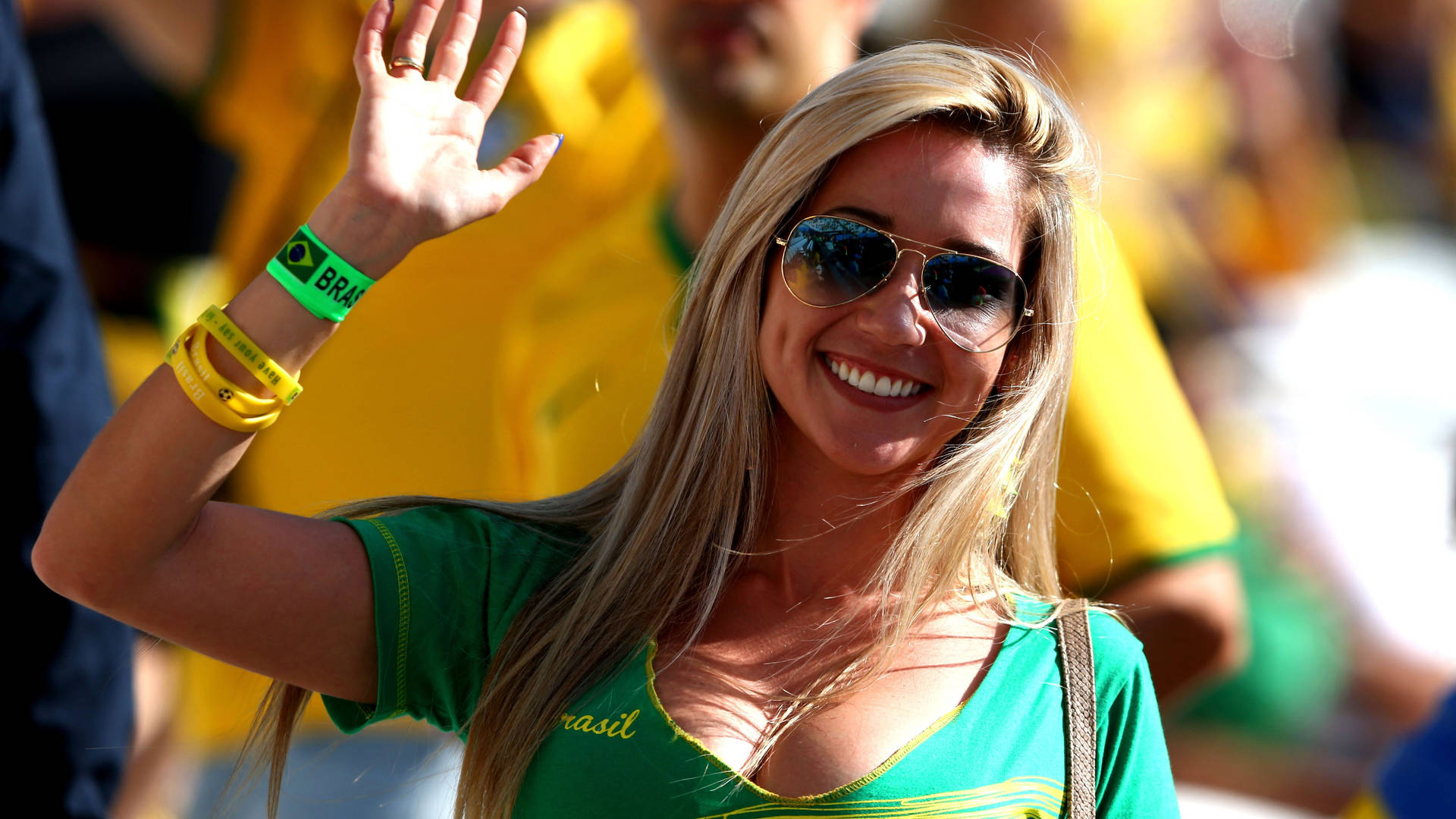 Brasilianskkvinna I Fotbolls-vm Wallpaper