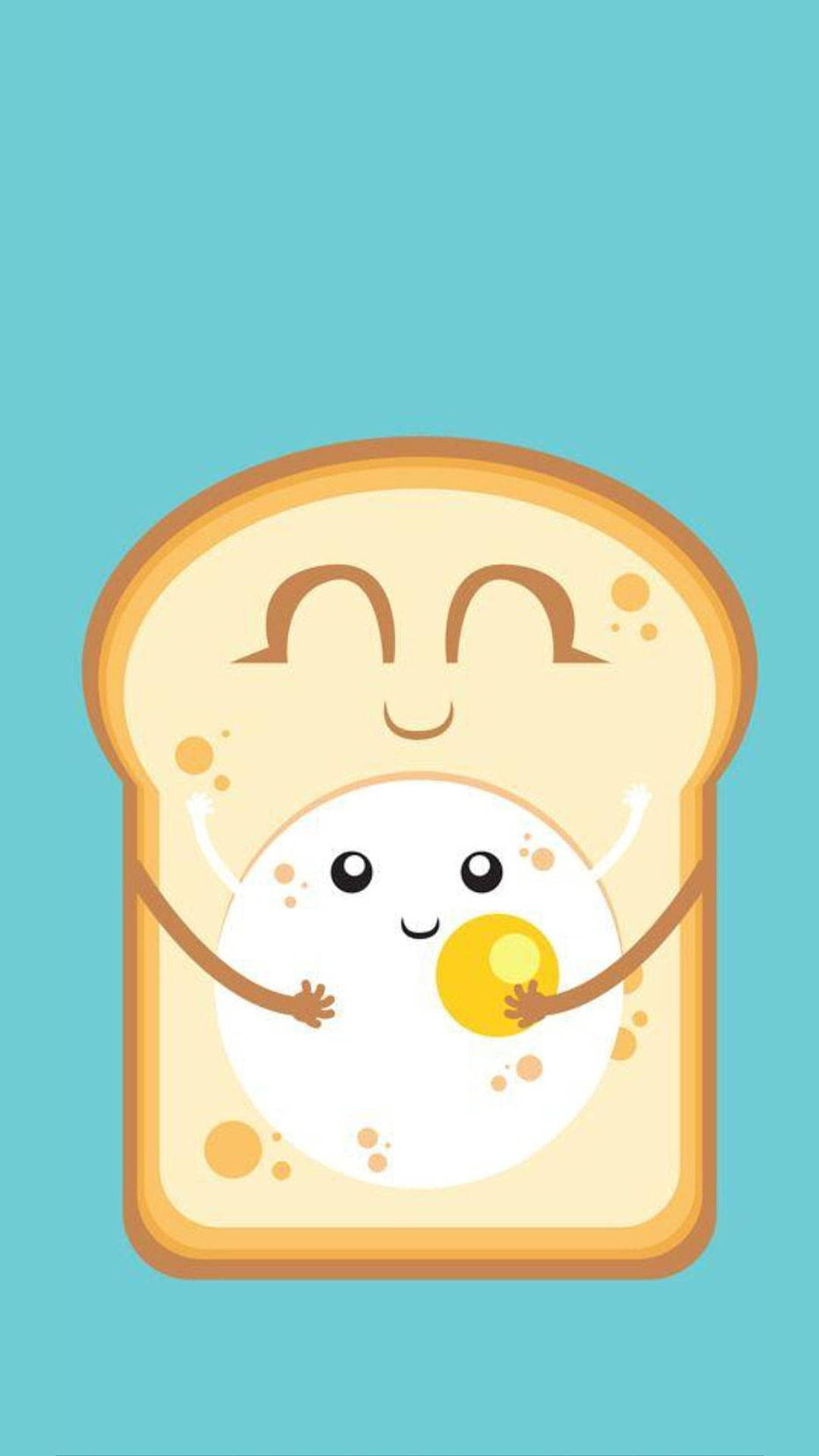 Bread Hugging Egg Wallpaper