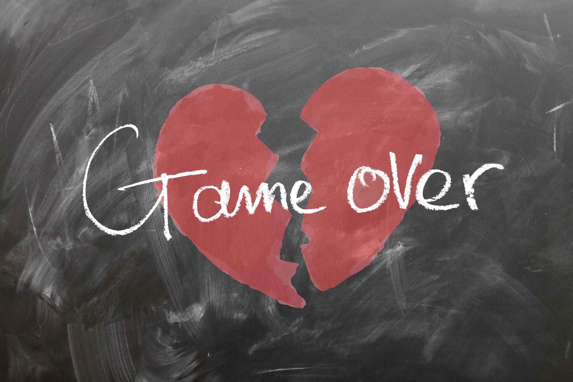 Break Up Game Over Heart Background