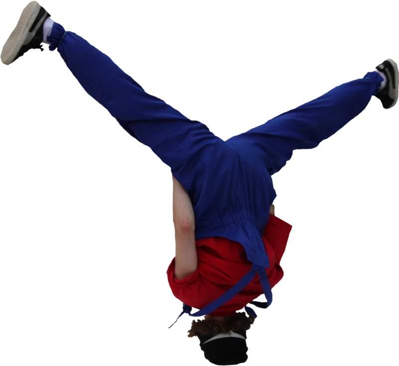 Breakdancer Inverted Freeze Pose PNG