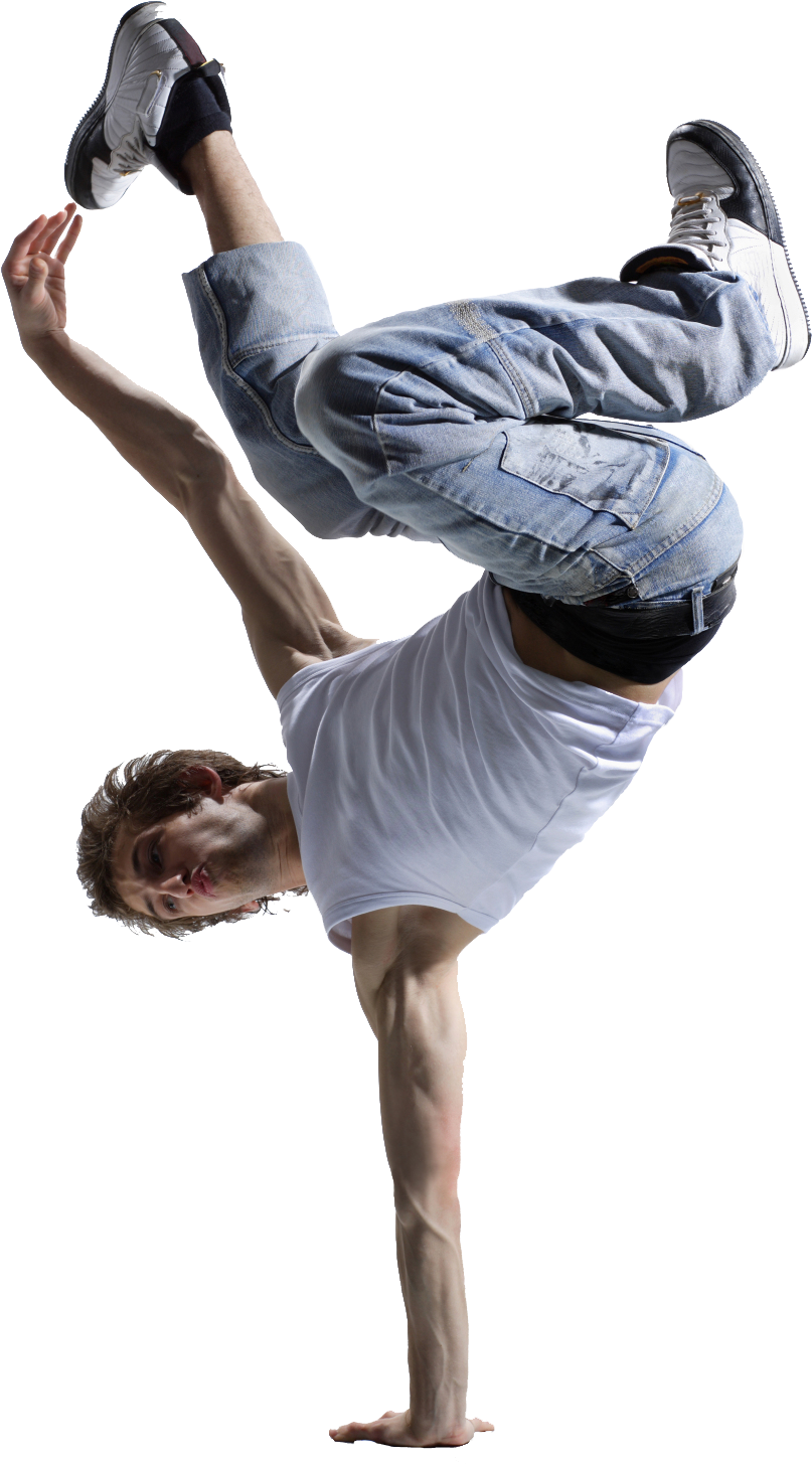 Breakdancer Inverted Freeze Pose PNG